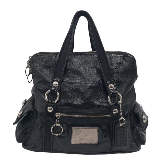 Coach Handbags - Coach Poppy Black Patent Leather Satchel